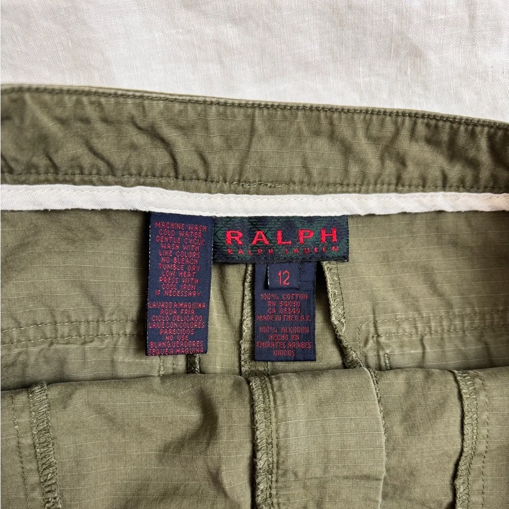 Vintage Rare 90’s Ralph Lauren Maxi Cargo Skirt 100% Cotton Utility Grunge Sz 12